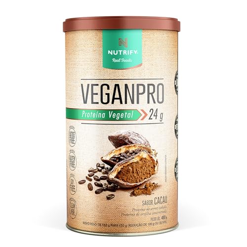 Nutrify - VeganPro Cacau em Pó 450G - Proteína Vegetal - Alta Qualidade e Sustentabilidade