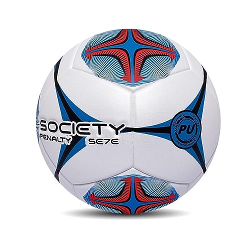 Bola De Futebol Society Penalty Se7e R2 K.o X Branco/preto/azul 5212691140-u