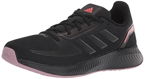 adidas Tênis de corrida feminino Runfalcon 2.0, Núcleo preto/preto/cinza, 5.5