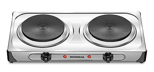 Fogão Elétrico Fast Cook Due, Mondial, Inox, 2000W, 110V - FE-03