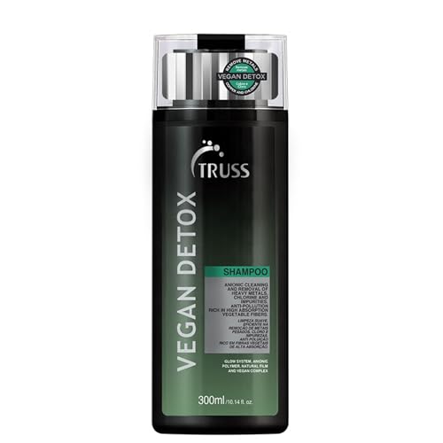 Truss Professional Shampoo Vegan Detox | Eliminação de tons esverdeados | Proteção após descoloração | Eliminação de metais pesados 300 ml