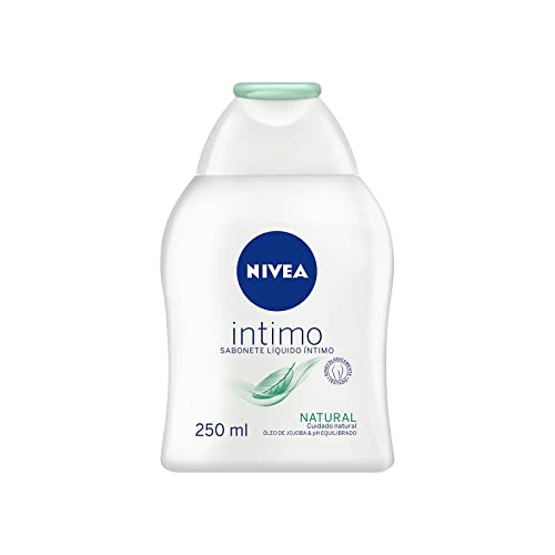 NIVEA Sabonete Líquido Íntimo Natural 250ml - Mantém o ph natural, com extrato de camomila e óleo de jojoba, limpeza suave, sem corantes, testado dermatologicamente e ginecologicamente