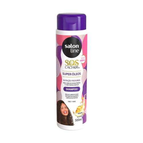 Salon Line, Shampoo, SOS Cachos, Super Óleos - Cabelos Ondulados, Cacheados e Crespos, 300 ml