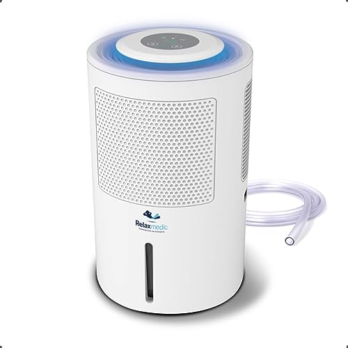 Desumidificador de Ar e Ambiente Portátil Elétrico Antimofo Silencioso Air Ion Bivolt Reservatório de 1,8 L - Relaxmedic