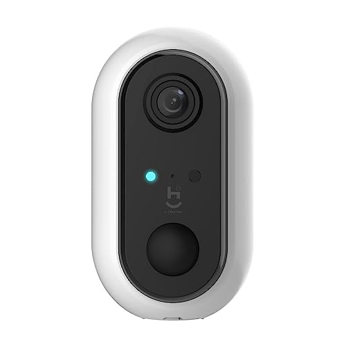 Hi by Geonav Câmera Inteligente Wi-Fi, Full HD 1080, Bateria, Microfone Bidirecional, HISCBT, Compatível com Alexa Echo Show*, Branco