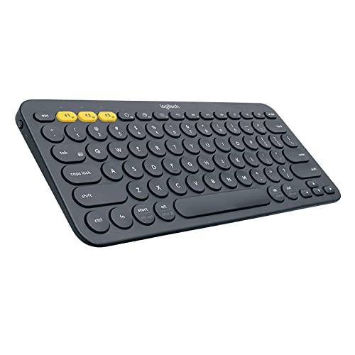 Teclado sem fio Logitech K380 com Conexão Bluetooth Easy-Switch para até 3 dispositivos e Pilha Inclusa - Compatível com PC, Mac, Chrome OS, Android, iOS e Apple TV - Cinza