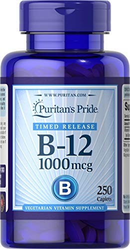 Vitamina B12 1000mcg Time Release (250 Caps) Puritans Pride