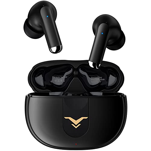 Fone de Ouvido Stage Hero6 TWS com cancelamento de ruído ativo (ANC), fone sem fio Bluetooth 5.2 com 4 microfones para chamada, 35H tempo de reprodução, modos duplo, IPX5 à prova d'água