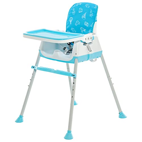Maxi Baby Cadeira de Alimentação Bebê Portátil Zest 3 em 1,Cinto de 3 pontos, Apoio para os Pés(Até 23kgs), Azul