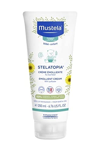 Mustela Creme Emoliente Stelatopia - Hidratante Para Peles Atópicas E Ressecadas Com 89% De Ingredientes De Origem Natural E Girassol De Cultivo Orgânico - Sem Perfume Stelatopia 200 Ml