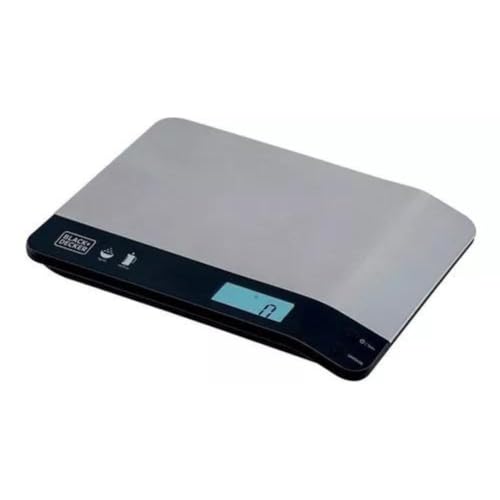 Black Decker Balança de Cozinha Compacta e Portátil com Acabamento Inox, Modelo BC500, Capacidade de até 5kg