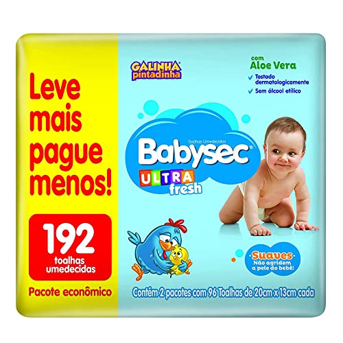 Lenço Umedecido Babysec Pacote Economico 192 folhas