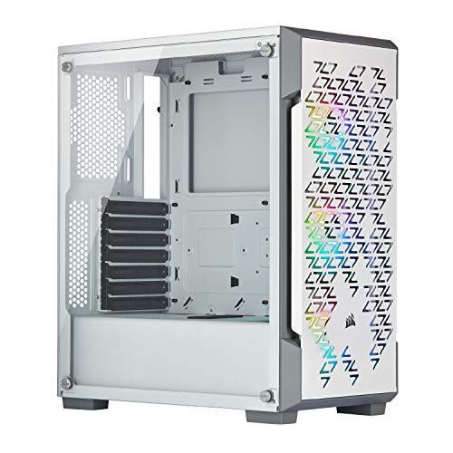 Gabinete Gamer Corsair iCUE 220T RGB Mid-Tower Branco com vidro temperado - CC-9011174-WW