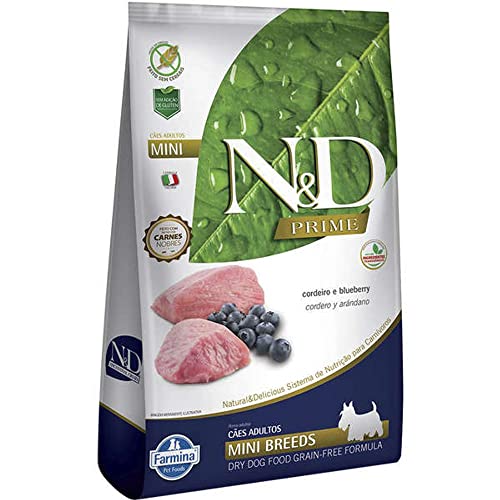 Ração Farmina N&D Prime Adulto Raças Pequenas Cordeiro e Blueberry 800g