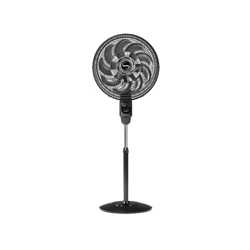 Ventilador de Coluna Mallory Athos 140W, Silencioso, Com Hélice de 15 pás, Grade Especial em Sistema TS, Máxima Vazão e Mínimo Ruído - PR – GR - 220V