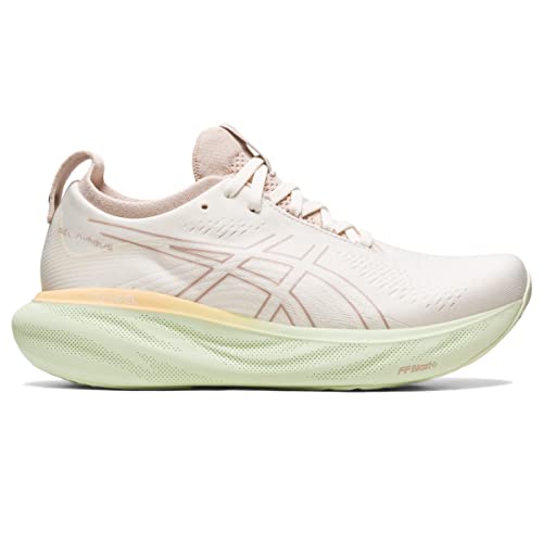 ASICS T nis de corrida feminino Gel-Nimbus 25, Creme/Frama, 10