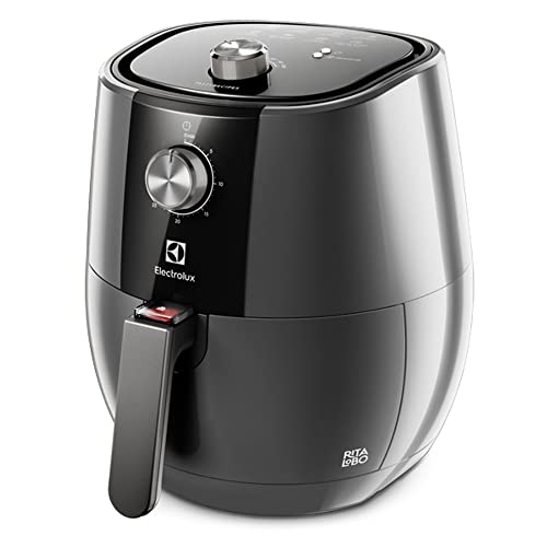 Fritadeira Elétrica sem oleo Electrolux Airfryer 4L 8 receitas pré-sugeridas desligamento automatico cesto removivel 1400W EAF30 grafite 127v