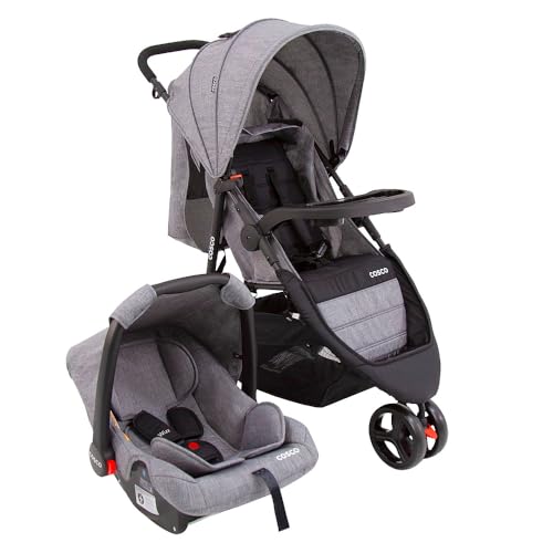 Cosco Kids, Travel System Jetty Duo, Cinza Mescla