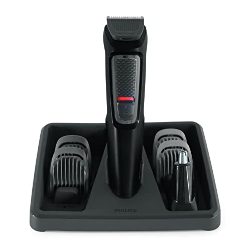 Aparador de Pelos 6 em 1 Philips Series 3000 MG3711/15 Multigroom Bivolt - máquina de barba com 6 Acessórios