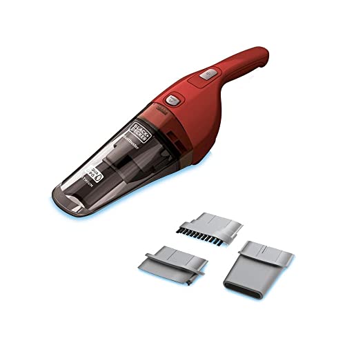 Black Decker Aspirador de Pó e Àgua, Portátil, Vermelho, Modelo APB3600, Bateria de 3,6V