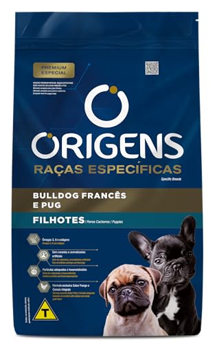 Adimax Ração Origens Raças Especificas Para Bulldog Francês E Pug Filhotes - 10 1Kg 13Mm Cada Grão