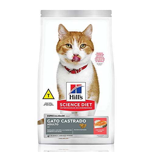 Ração Hill's Science Diet Sabor Salmão para Gatos Adultos Castrados - 3kg