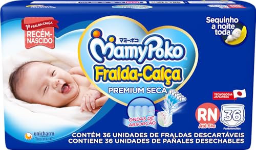 MamyPoko Fralda-Calça Recém-Nascido Jumbo 36 Unidades
