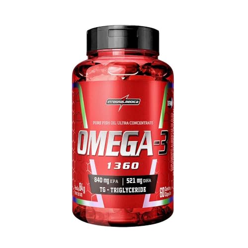 Integralmedica Ômega 3 Ultraconcentrado 1360mg por Dose - Suplemento Alimentar Funcional Biodisponível - Rico em Triglicerídeos - 60 Cápsulas