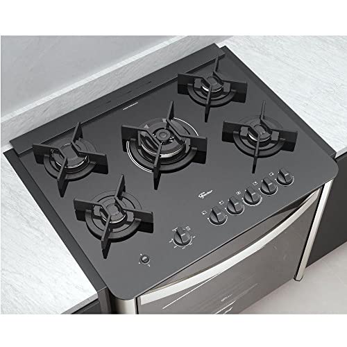 FISCHER FOGÃO DE EMBUTIR À GÁS 5 BOCAS TRIPLA CHAMA GRAN CHEFF COM DOURADOR 220V - 28550-65541