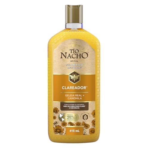 Tio Nacho - Shampoo Clareador Antiqueda para cebelos fracos e sem brilho, 415ml, Cabelos lindos e Brilhantes