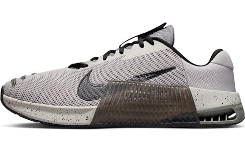 Nike Tênis masculino Metcon 9, Minério de ferro/estanho liso - preto, 40 BR
