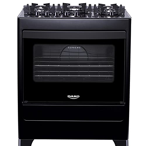 Fogão 5 Bocas Dako Supreme Glass Com Chama Tripla Bivolt acendimento automático - Preto
