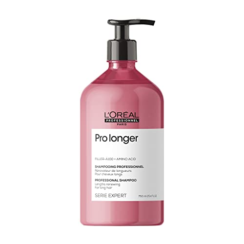 L'Oréal Professionnel Shampoo Pro Longer, Reduz a Quebra e Aparência de Pontas Duplas, Adiciona Volume e Brilho, Para Cabelos Finos e Com Afinamento, 750ml