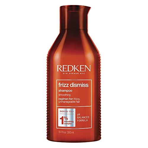 Redken, Shampoo, Frizz Dismiss, para cabelos com Frizz, Anti-frizz, protege os fios contra a umidade, livre de sulfato com Óleo de Babassu + Concentrated Smoothing Complex, Exclusivo Amazon, 300ml