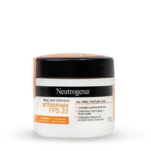 Neutrogena Hidratante Facial Antissinais Face Care Intensive FPS 22, 100g
