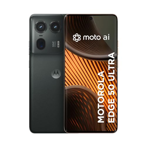 Smartphone Motorola Edge 50 Ultra 5G - 512GB 24GB (12GB RAM+12GB Ram Boost) 50MP Ultra-Pixel AI Camera IP68 NFC - Black Vegan Leather