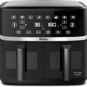 Fritadeira Elétrica Sem Óleo Air Fryer Philco Cesto Duplo 10L PAF10A
