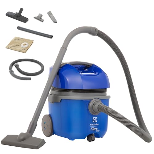 Aspirador água pó Electrolux compacto potente função sopro dreno 1400W 14L Total 13L util suporte acessorio protetor termico FLEXN 220v
