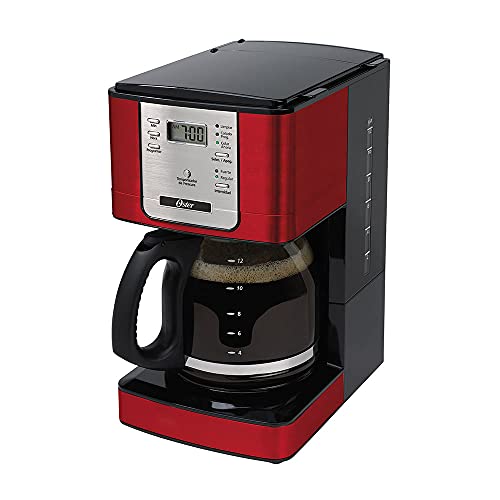 Oster Cafeteira Flavor Programável, 1,5L, 110V, Vermelha/Preto, 1000W, BVSTDC4401RD
