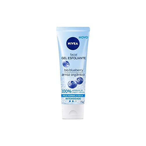 NIVEA Gel Esfoliante Facial Refrescante 75ml - Limpeza profunda e estimulação da renovação celular, contém as vitaminas E e B5, remove as células mortas sem causar irritação