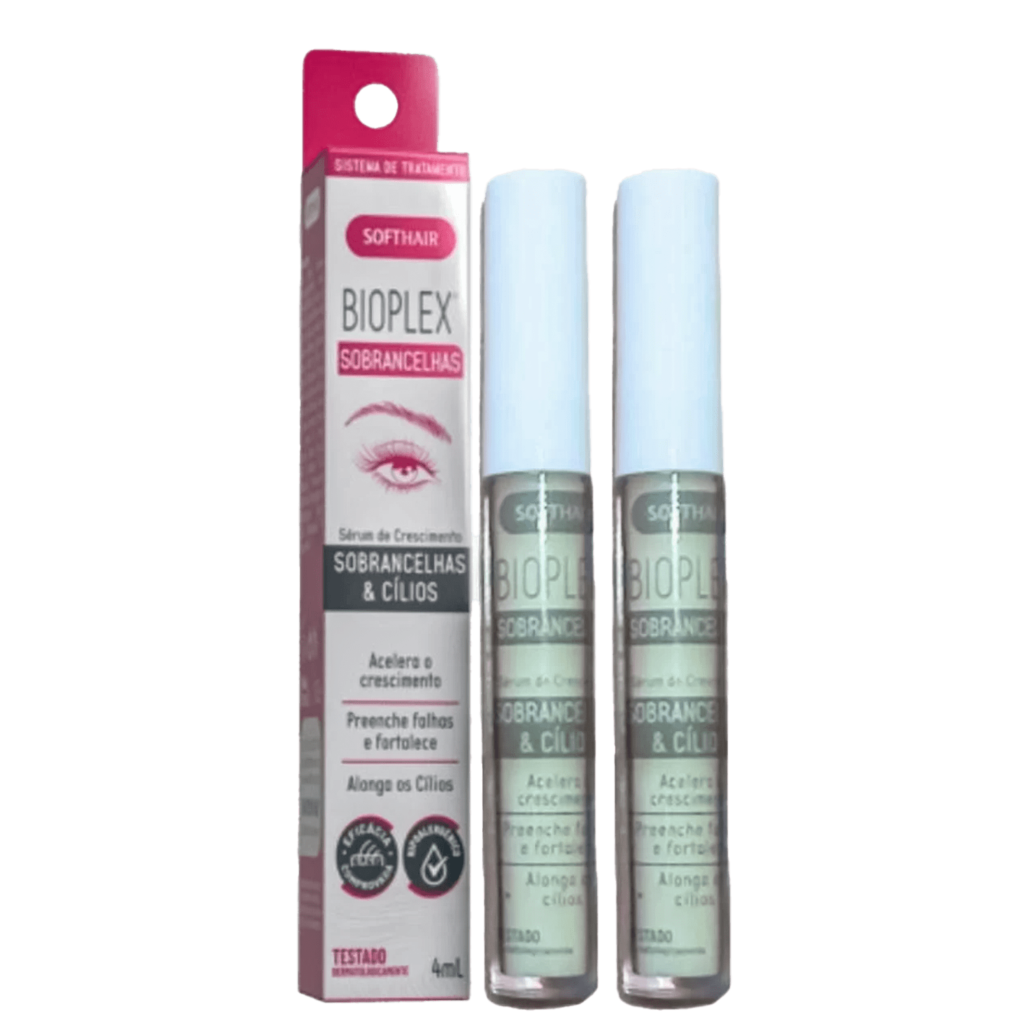 Kit 2 Séruns para Crescer Cílios e Sobrancelha Bioplex Tratamento