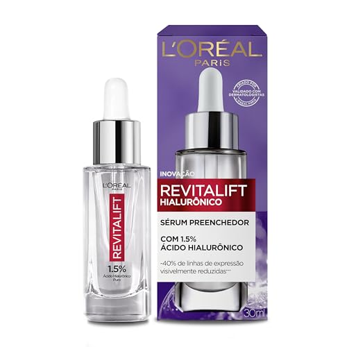 L'Oréal Paris Sérum Anti-Idade Hidratação Preenchedora Revitalift, 1,5% de Ácido Hialurônico Puro, 30ml