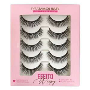 Cílios Postiços Premium Efeito Wispy #1143 Alice 5 pares