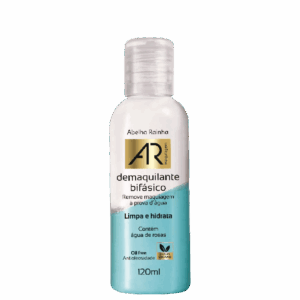 Demaquilante Bifásico Abelha Rainha AR Maquiagem Limpa e Hidrata Vegano 120ml