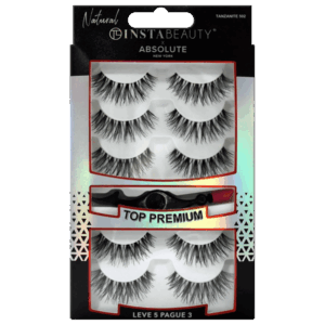 Cílios Postiços Absolute New York Instabeauty Tanzanite 502 Preto 5 pares