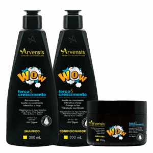 Kit Arvensis Wow Shampoo 300ml Condicionador 300ml Máscara 250g