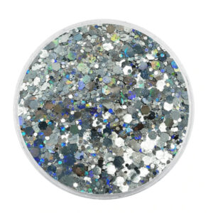 BioGlitter Flocado Prata Holográfico Multifuncional Make A 3,0g