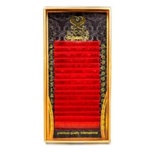 Cílios Mink Lash Vermelho 0.7 D Mix 11-14