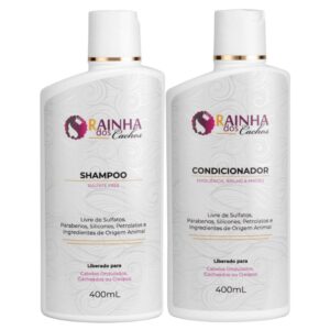 Combo Rainha dos Cachos Shampoo 400ml + Condicionador 400ml