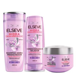 Kit Elseve Hidra Hialuronico Shampoo Condicionador Máscara